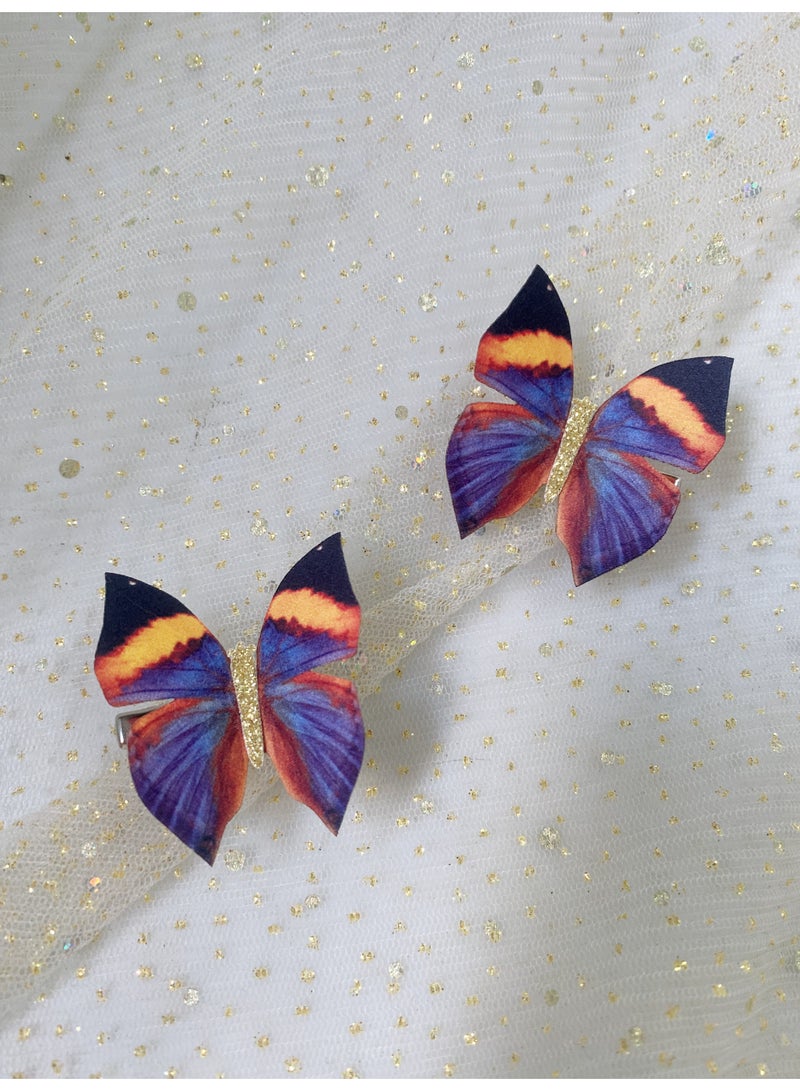 NAME 6-Pieces Fabric Butterfly Nickel free Hair Clips for Teens Women Hair Accessories (Color Random) - Image 4